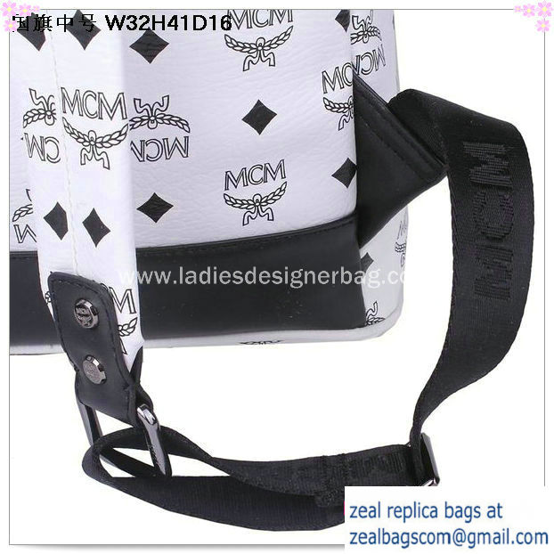 High Quality Replica MCM Medium Flag of UK Backpack MC5173 White - Click Image to Close